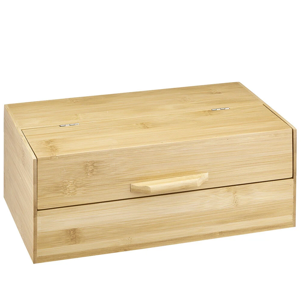 Boîte à pain en bambou naturel