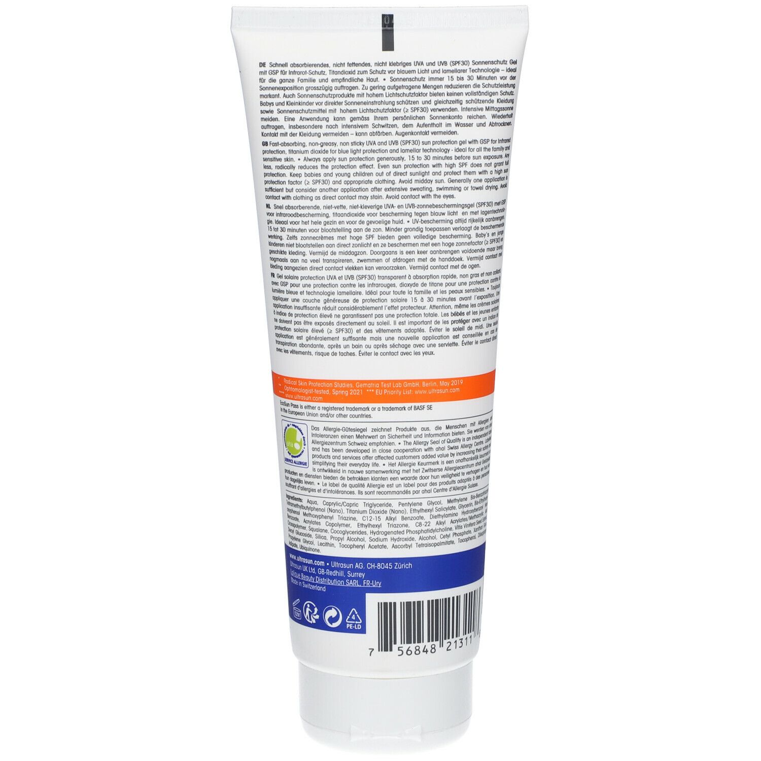ultrasun BodySun Gel LSF 30