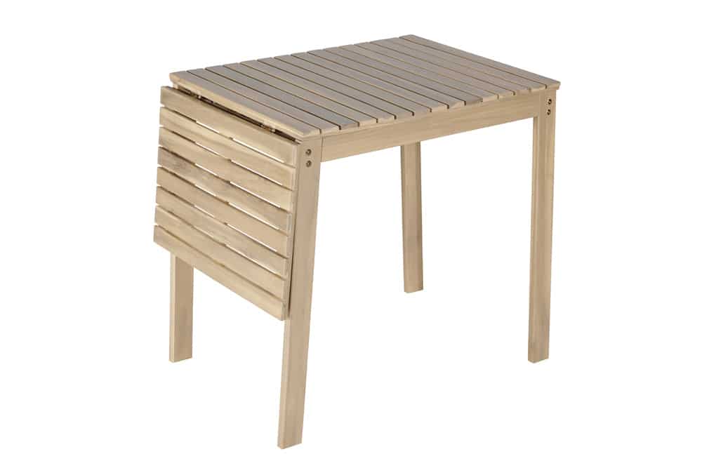 Outdoor Balkontisch BALI 110cm natur hell Akazienholz ausklappbar wetterfest