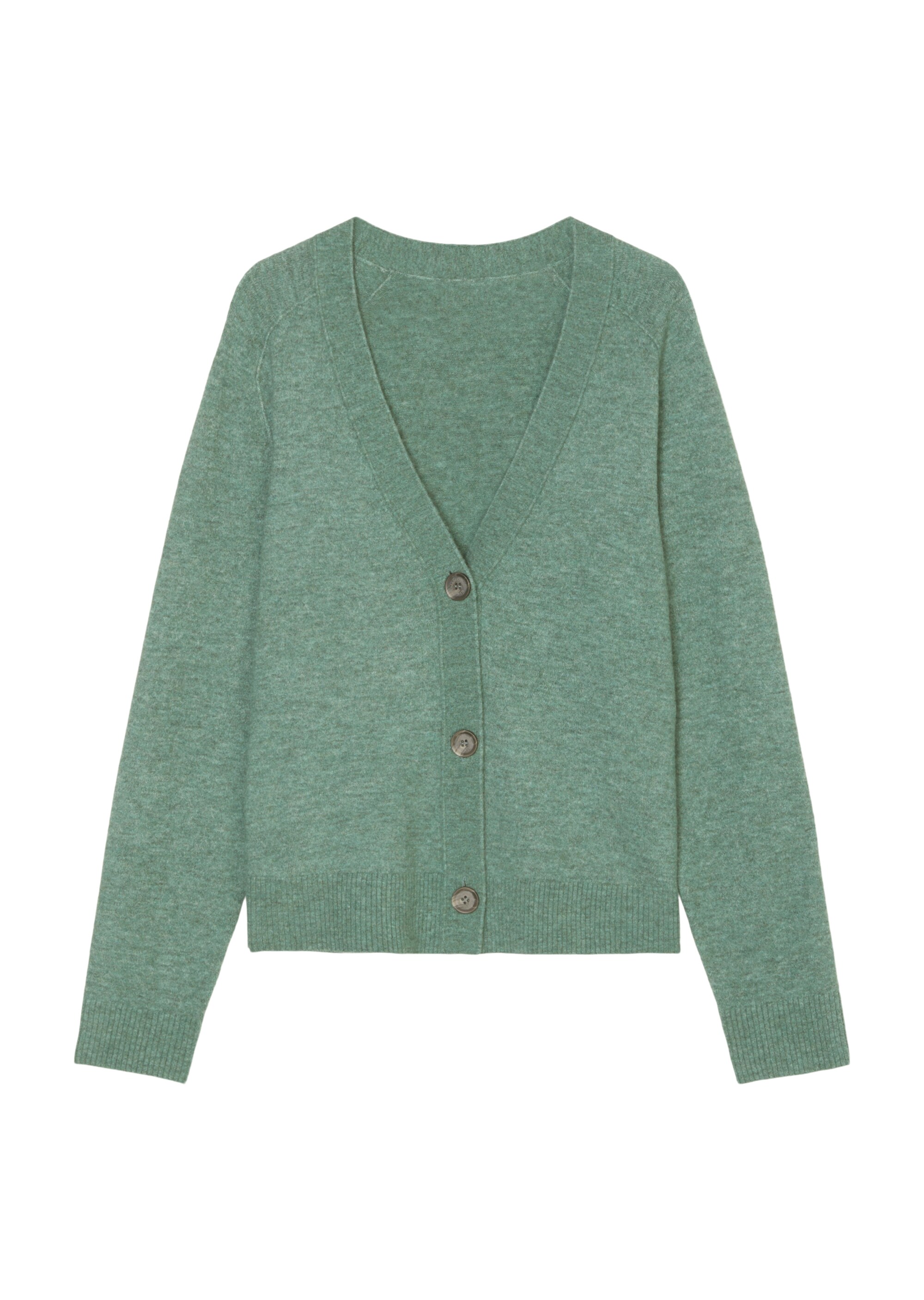 V-Neck-Cardigan relaxed aus softem Schurwolle-Mix
