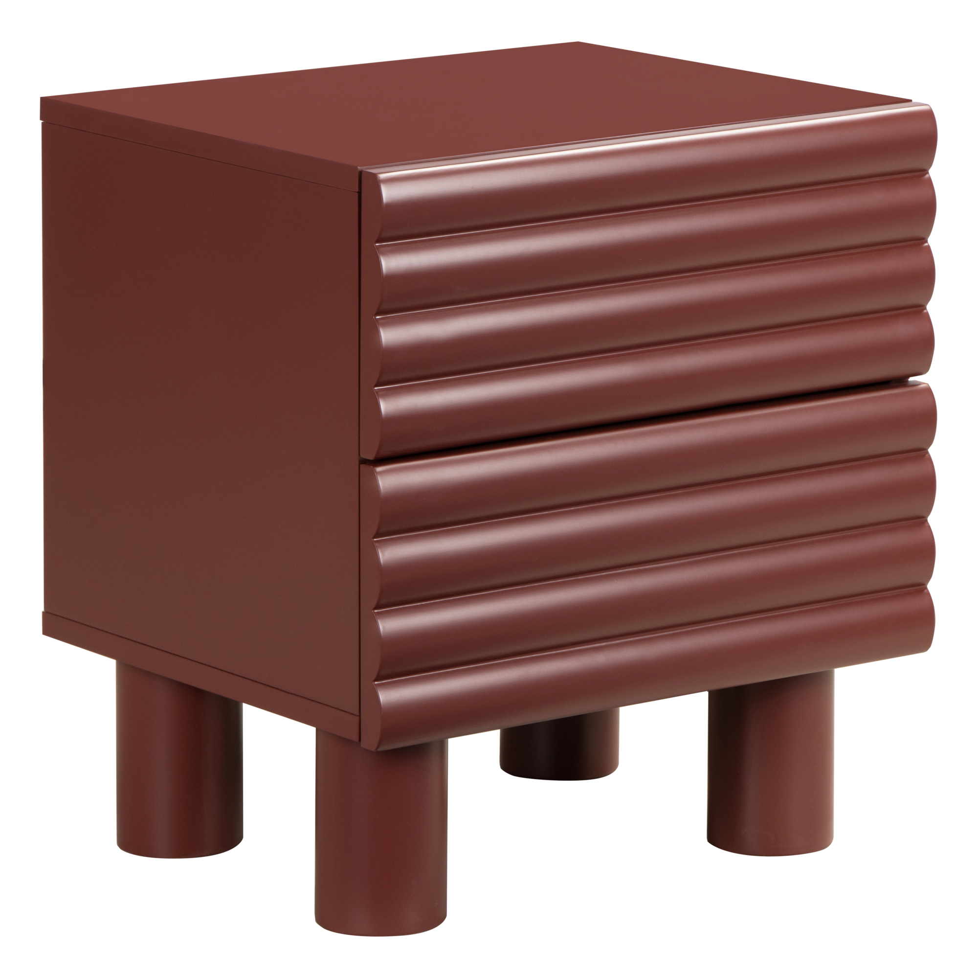 Pre-order Nachtkastje Row 48x44 cm bordeaux