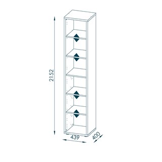 vito Regal WEB 44 x 215 cm Eiche Trüffel sägerau NB