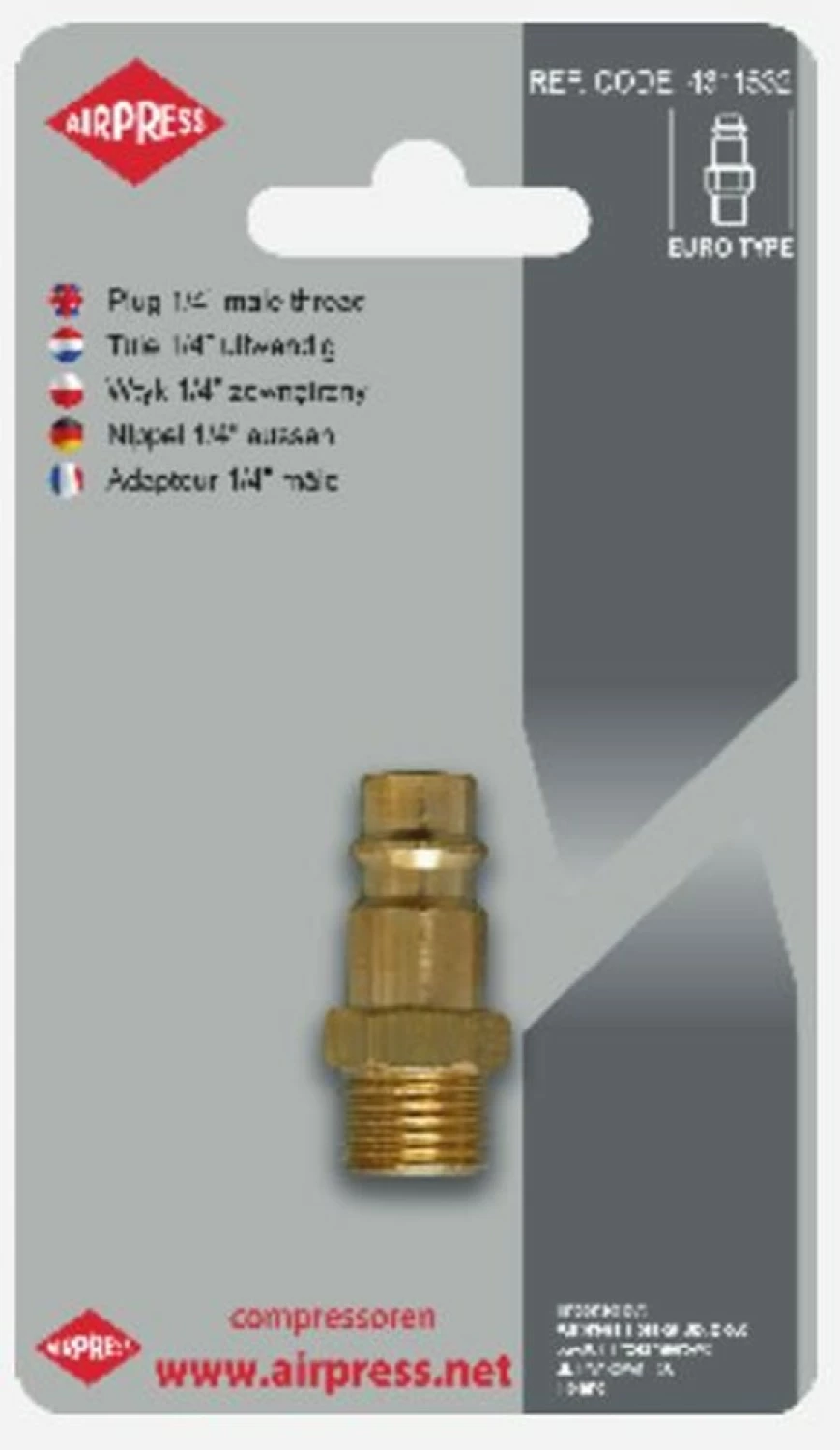 Airpress 4311535 - Insteeknippel uitwendig 1/2
