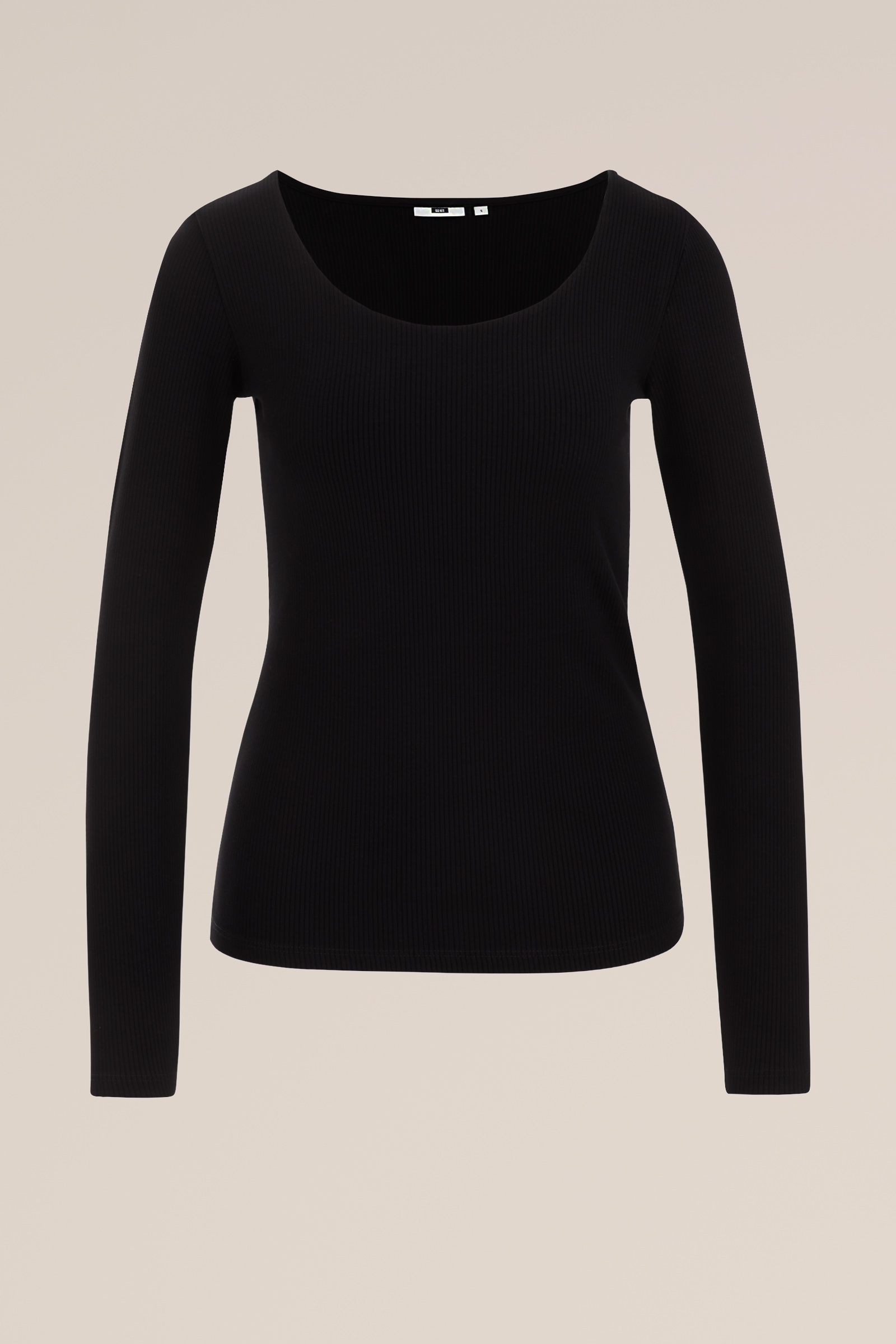 geribd T-shirt WE Fashion Zwart