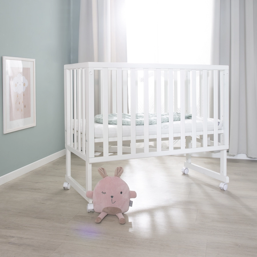 roba Stuben- und Beistellbett safe asleep® 3 in 1 weiß + Matratze