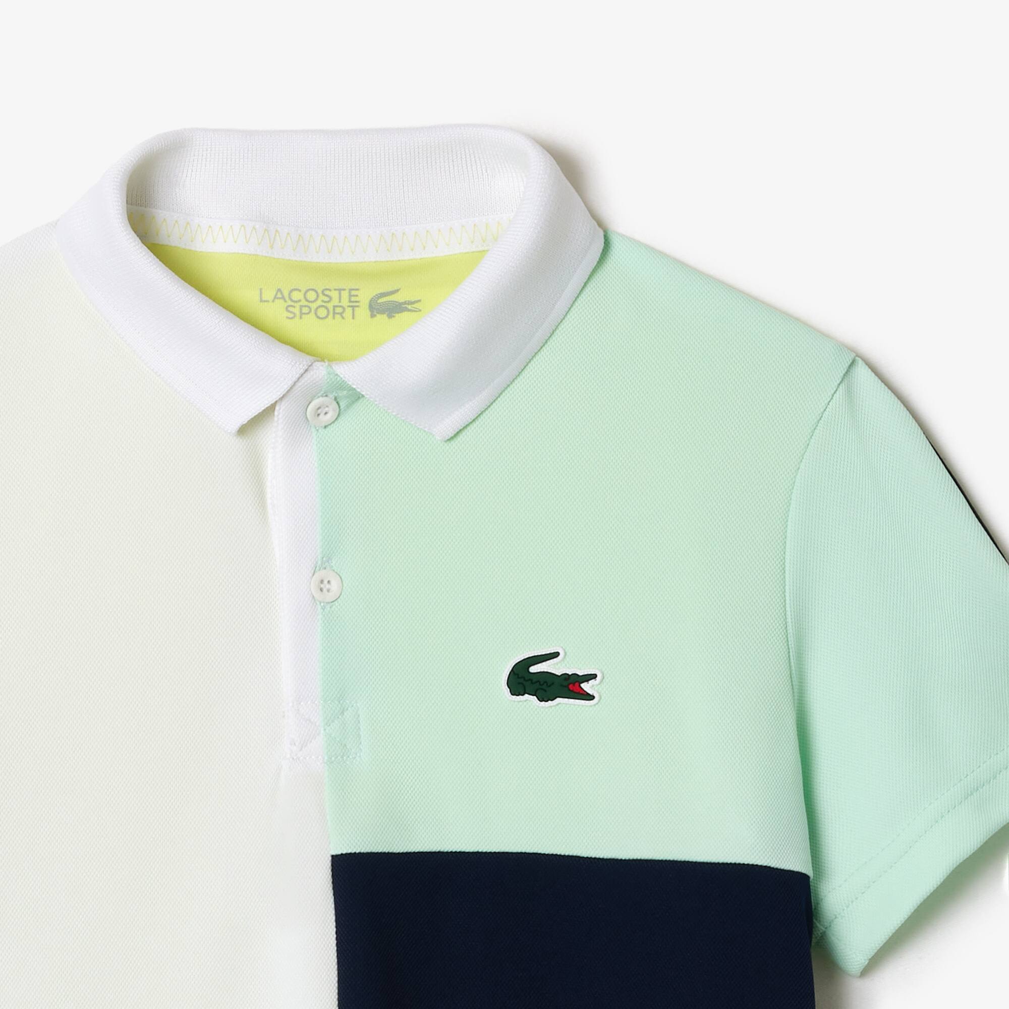 Tennis Poloshirt aus recyceltem Piqué-Strick Poloshirts - Weiss - Lacoste - Jungen