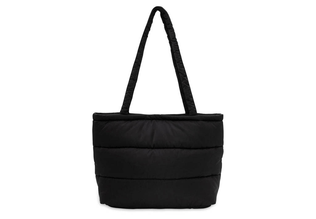 puffed bag mom luiertas - black