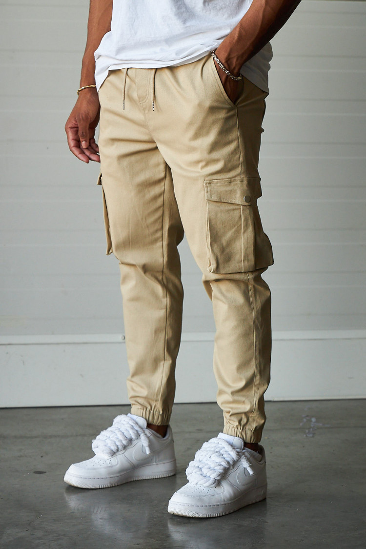 Joggerpant beige cargo
