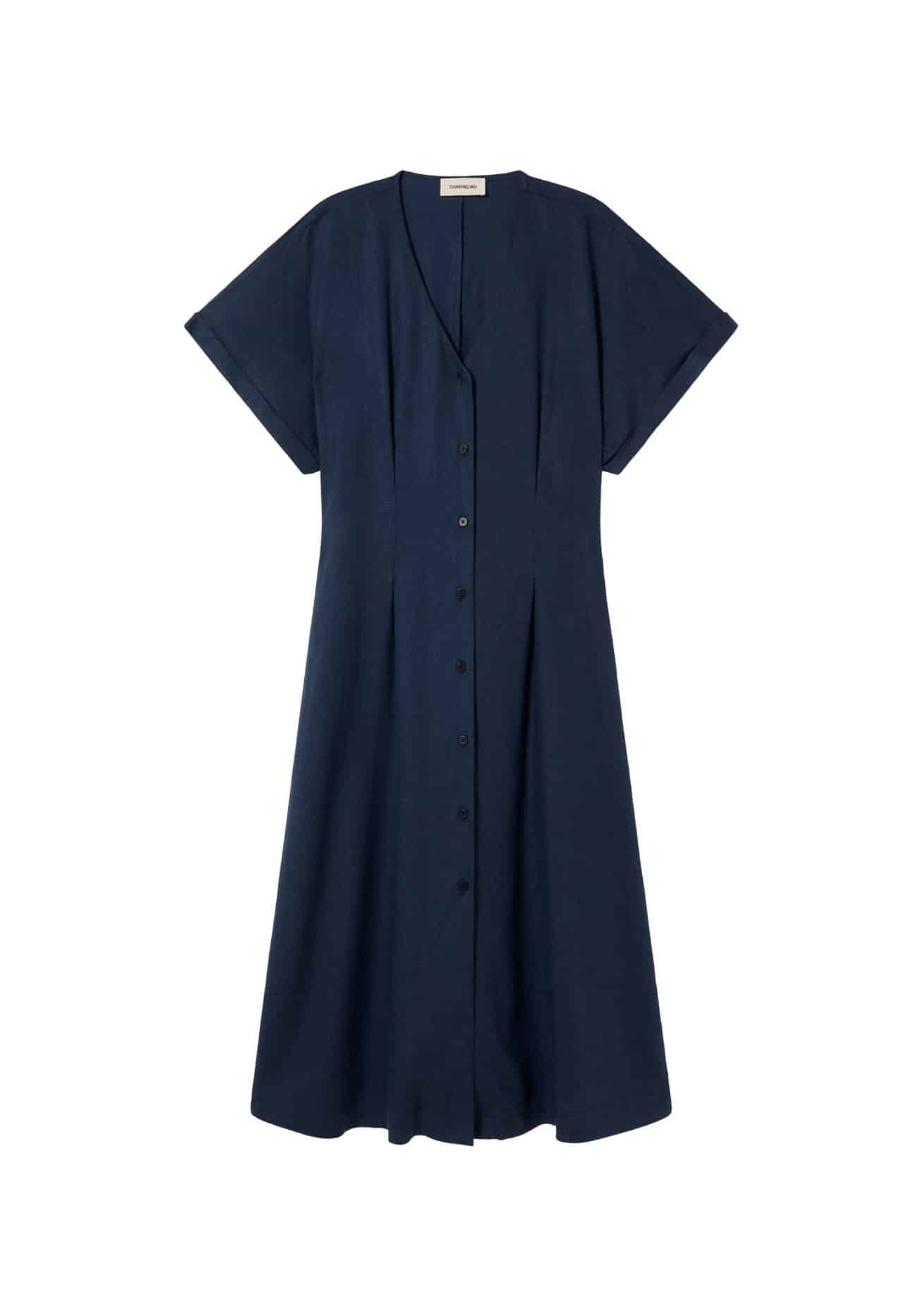 Thinking Mu Kleid Laura Hemp Navy