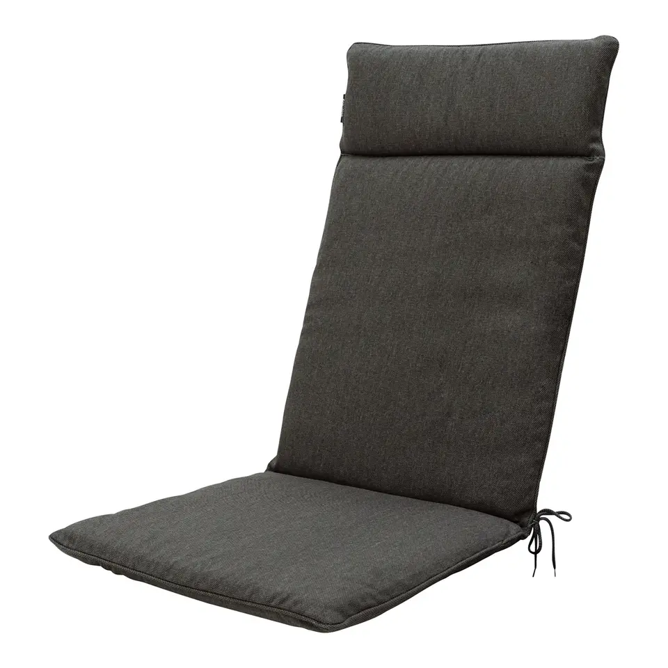 Madison - Tuinkussen Dark grey canvas eco  - Ca. 120x50 cm - Set van 4