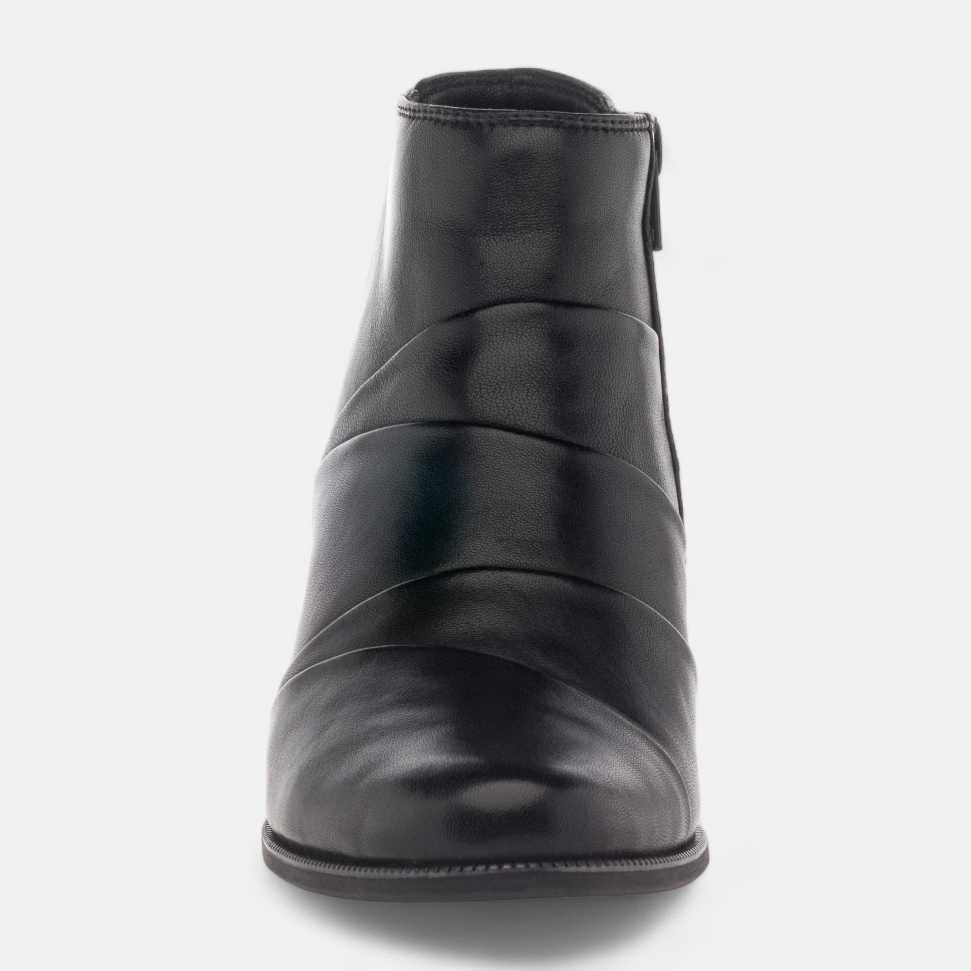 Bottines à talon Femme en cuir noir