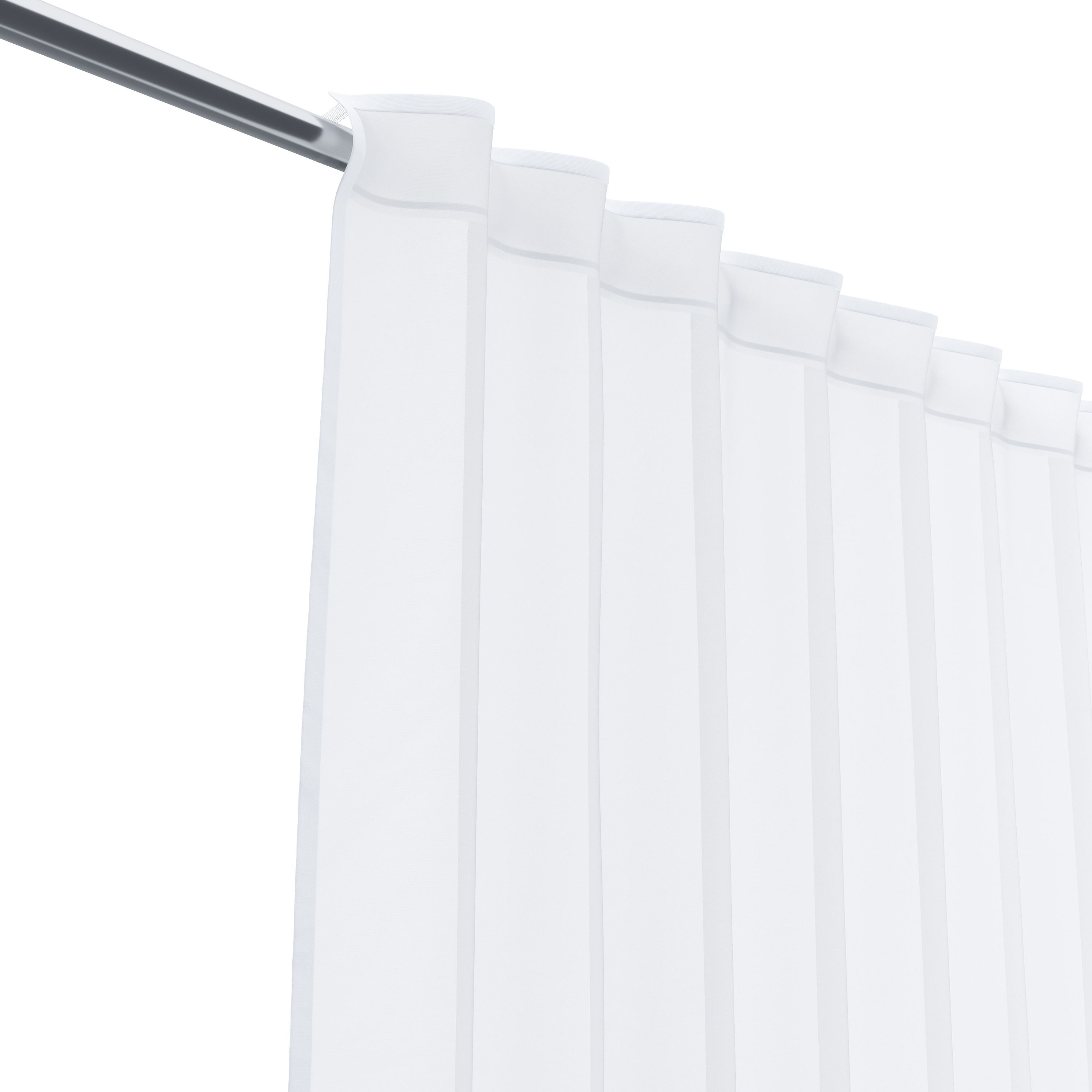Vorhang halbtransparent weiss 240 x 480 cm