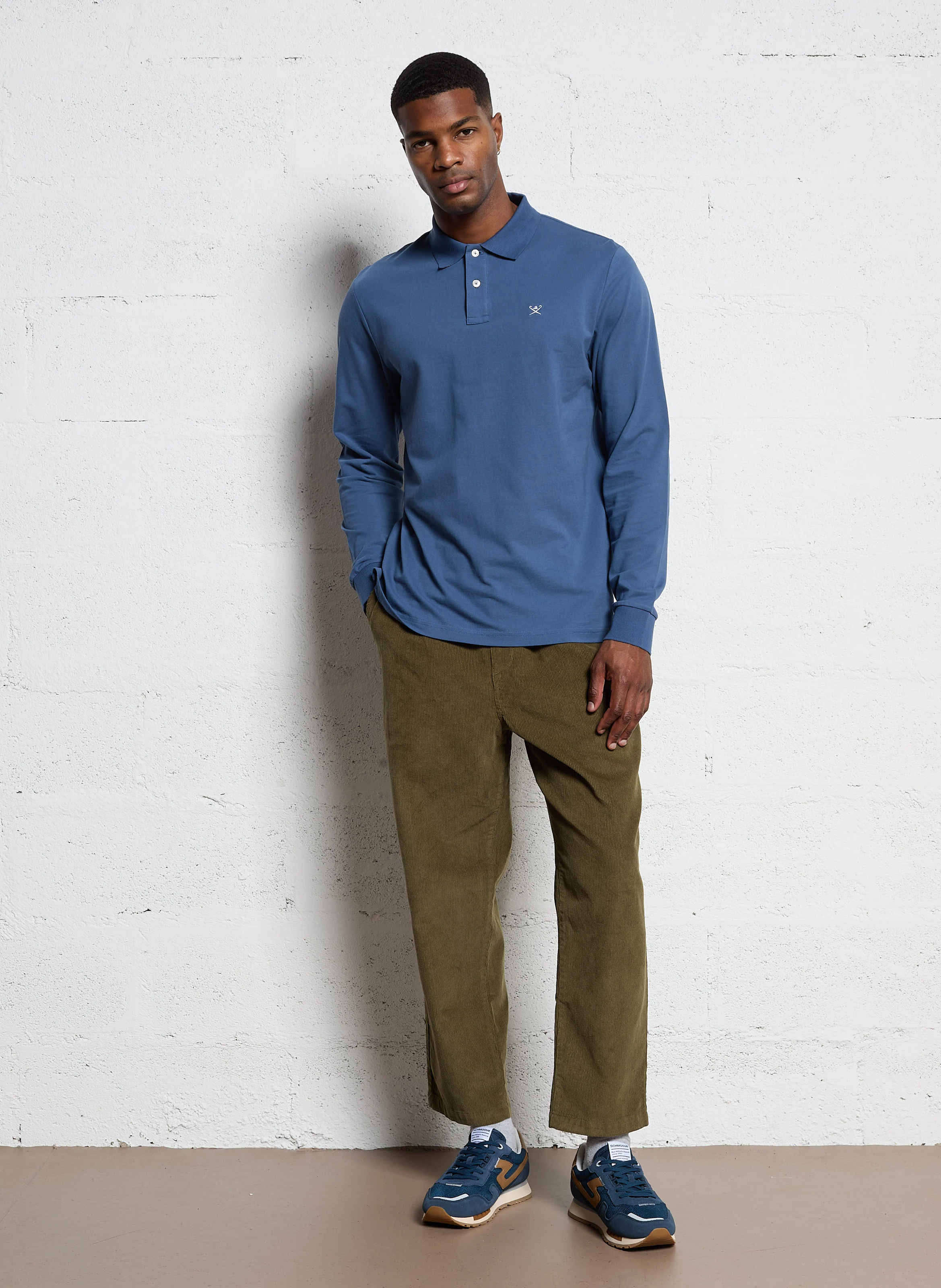 Polo regular-fit en coton| Bleu