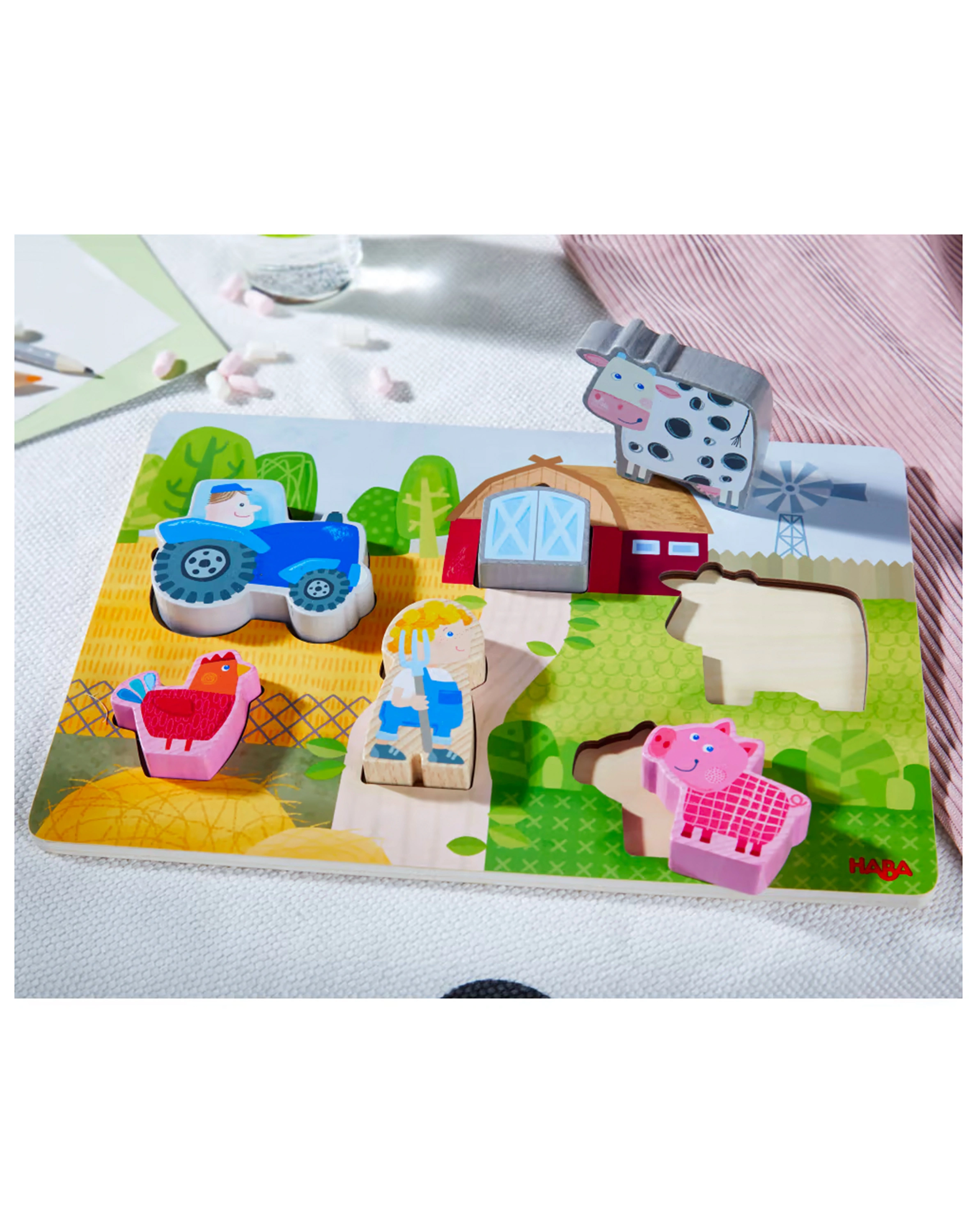 Holz-Puzzle AUF DER FARM 7-teilig