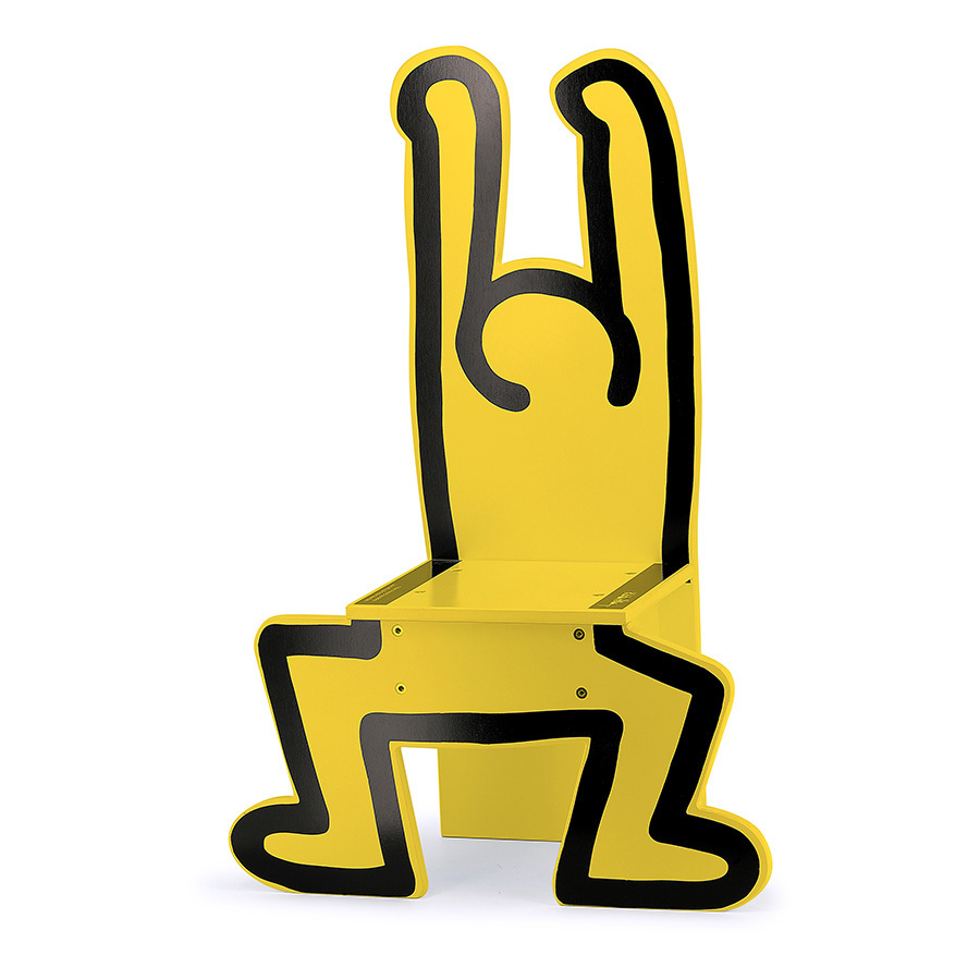 Chaise keith haring jaune