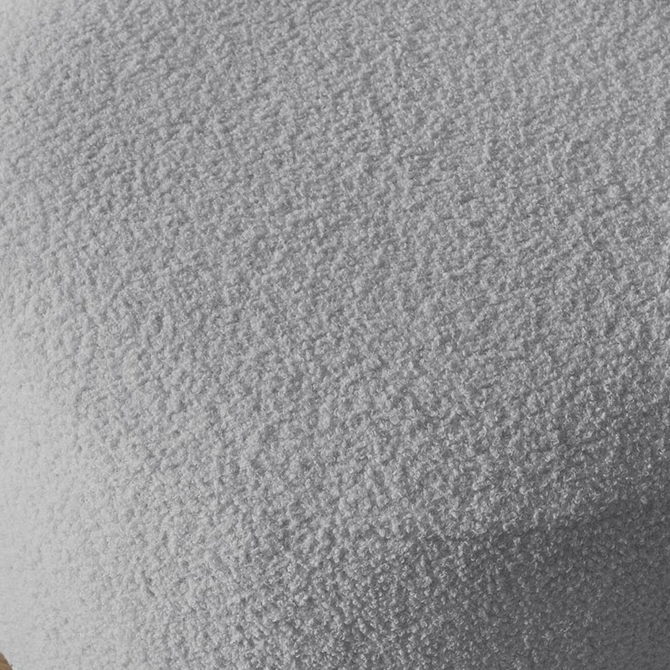 Bobochic Pouf velours bouclette rond Envy gris clair - D.69x44 cm