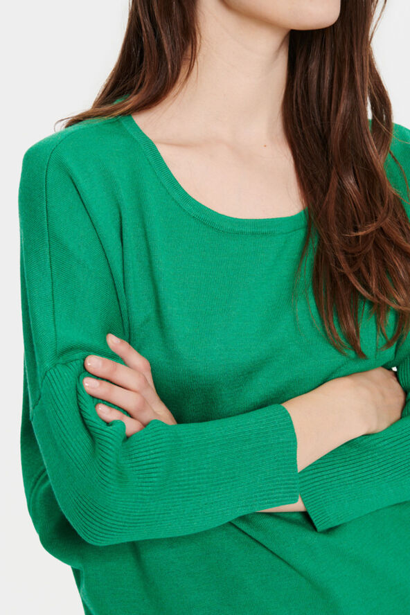 Saint Tropez A2561, MilaSZ R-Neck Pullover Verdant green melange