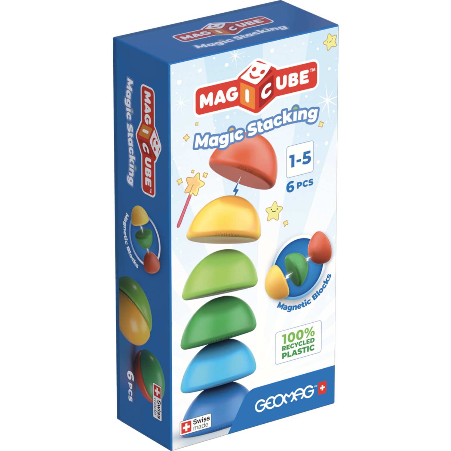 Geomag | Magicube Blocks Recycled Stacking 6 stuks