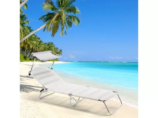 2 chaises longues pliantes en aluminium pour plage et jardin Sardegna