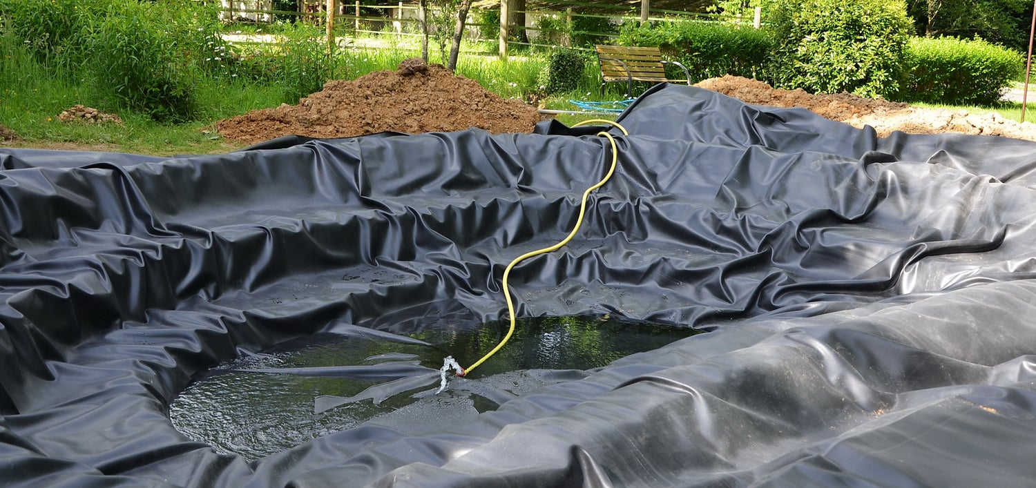 PVC vijverfolie 8m x 2m 1,0mm zwarte folie voor tuinvijvers