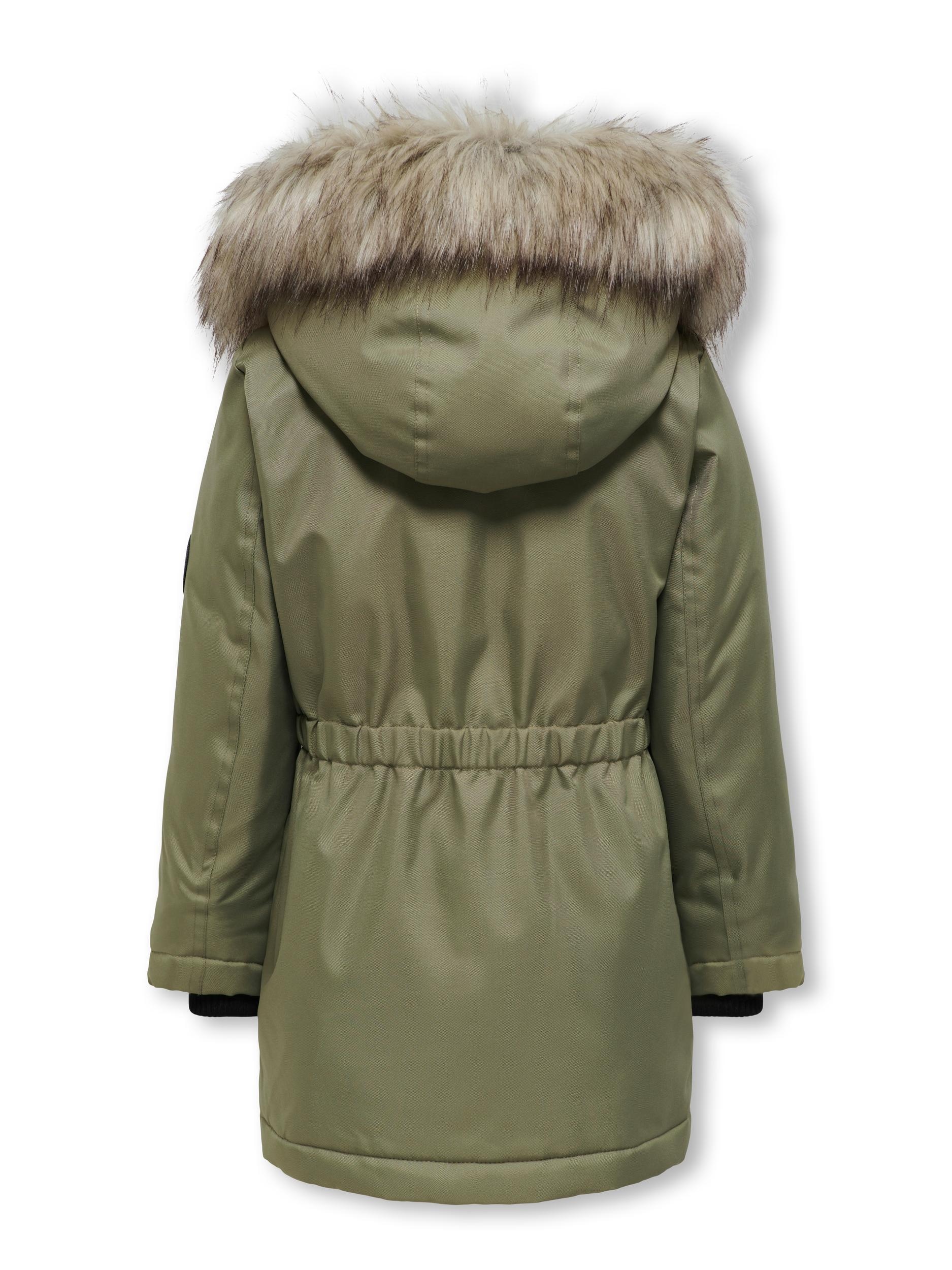 KIDS ONLY Winterjacke »KOGIRIS FUR PARKA OTW« mit Kapuze mit elastischem Taillengummi