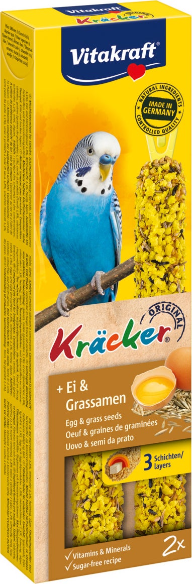 Vitakraft vogelsnack Kräcker parkiet ei en graszaad 2 stuks