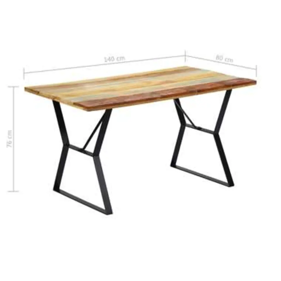 vidaXL - Eettafel - Multikleur - Hout - 140 x 80 x 76 cm