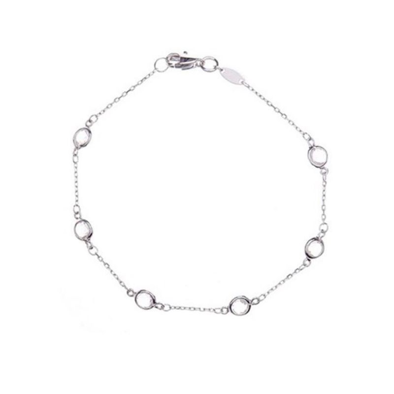 Bracelet Or Blanc et Topaze