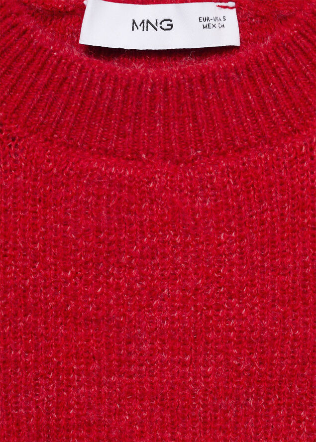 MANGO Short sleeve sweater Red