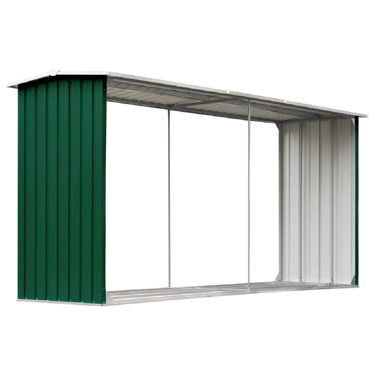 vidaXL Abri de stockage de bois - Vert