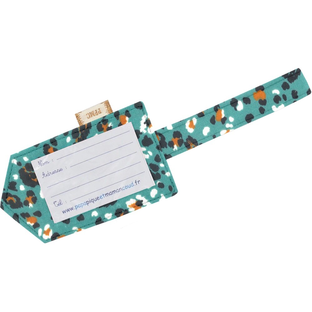 Etiquette Bagage Panthère Jade