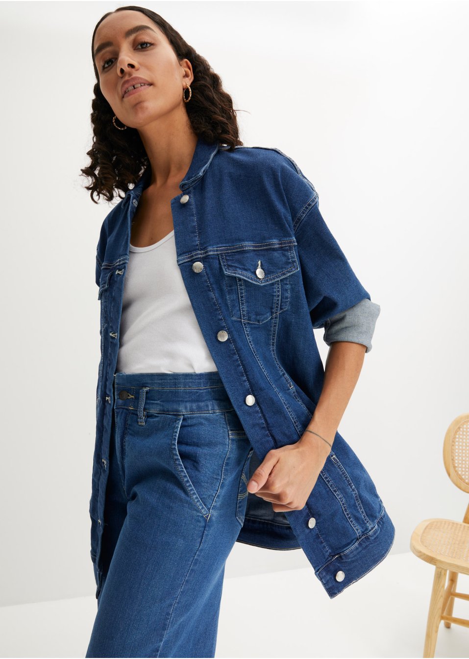 Veste en jean extensible