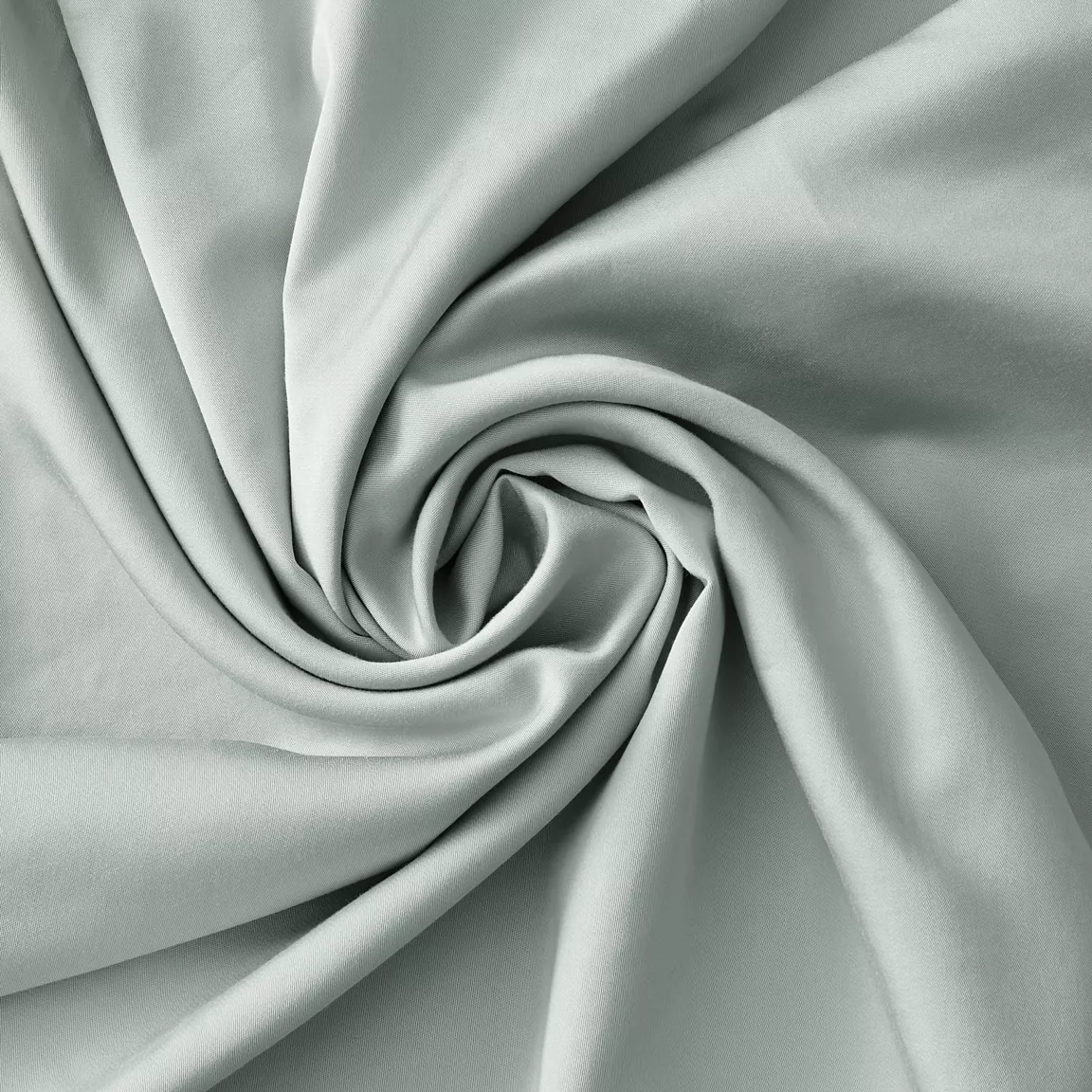 Drap housse satin de bambou (160 x 200 cm) Salomé Vert eucalyptus