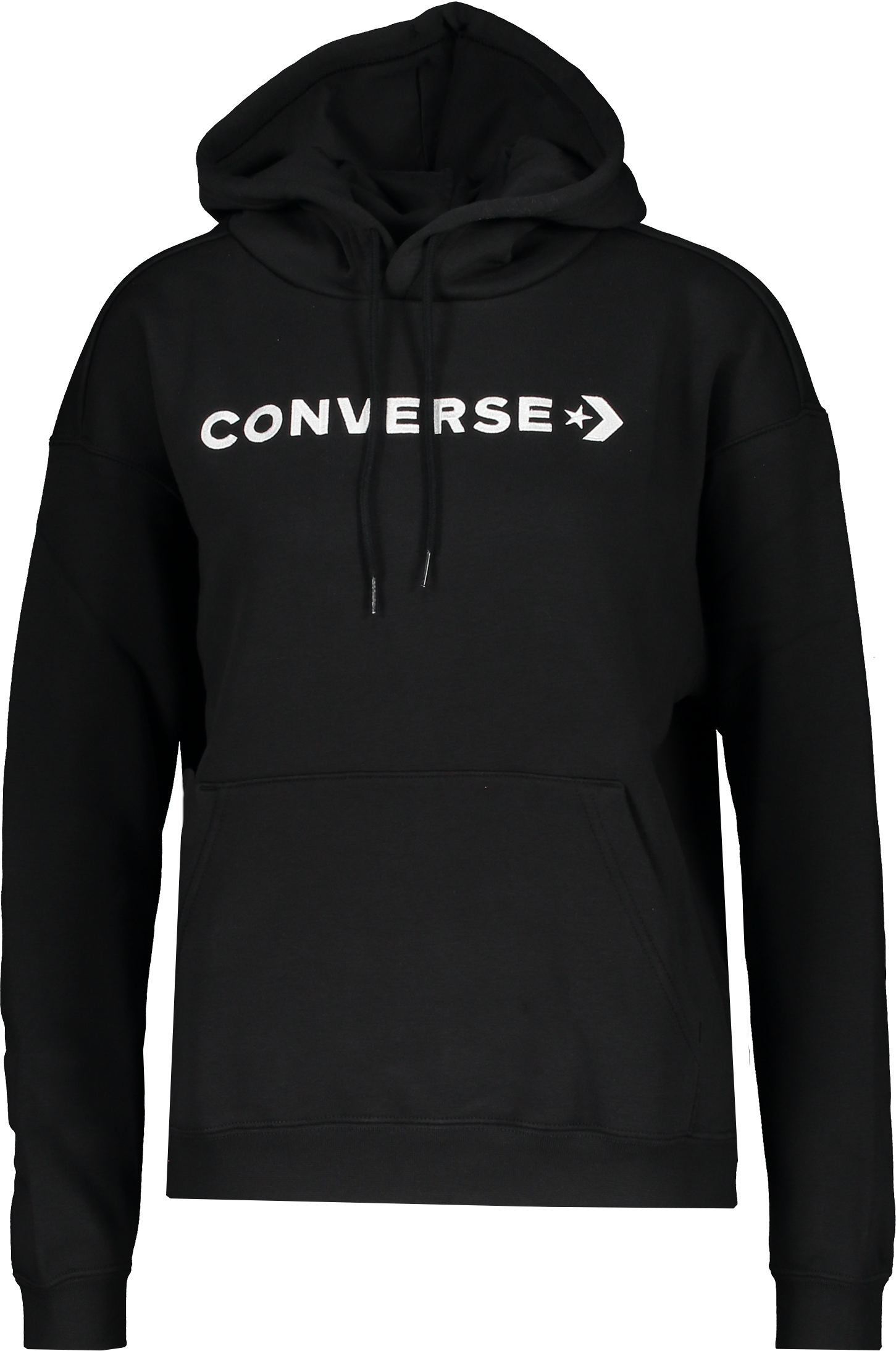 Converse Strip Wordmark Oversized Hoody Damen Schwarz