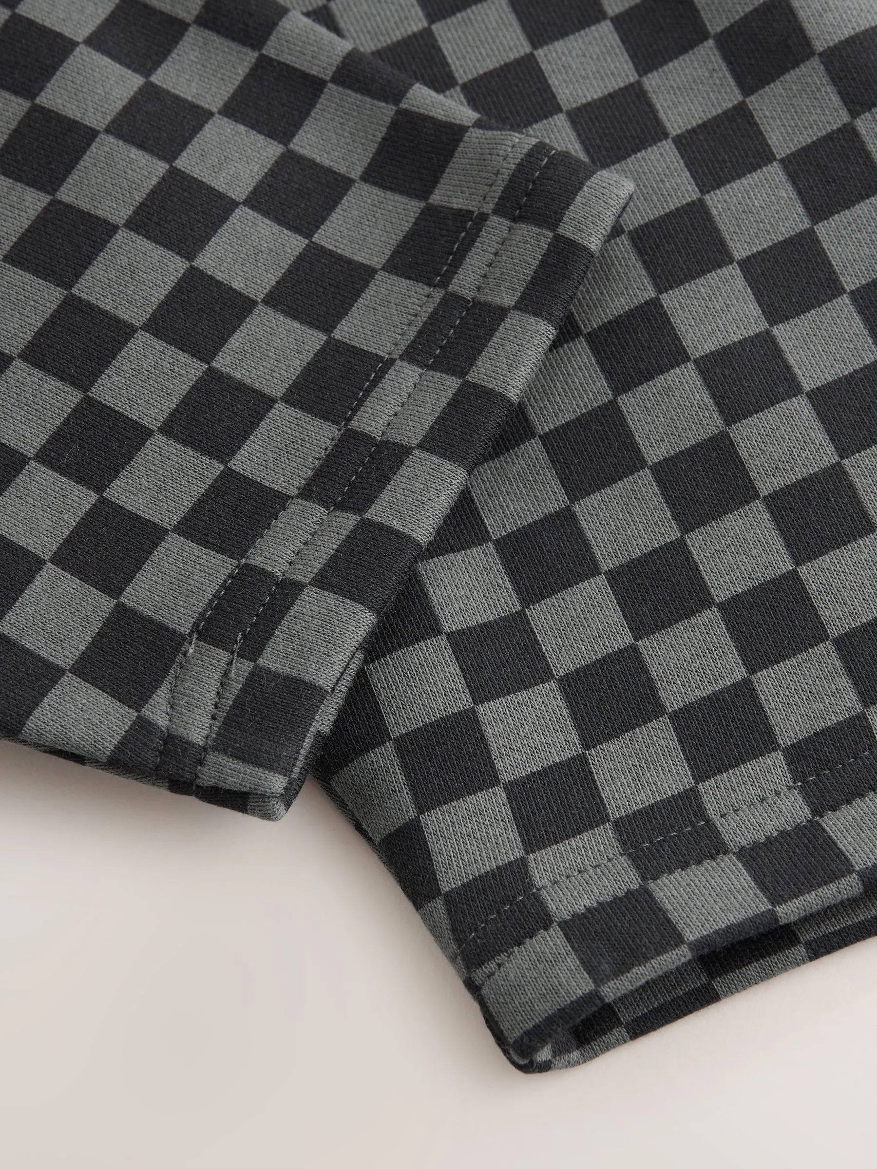 Mono dambordmotief - Wide Leg Jersey Joggers (3mths-7yrs)