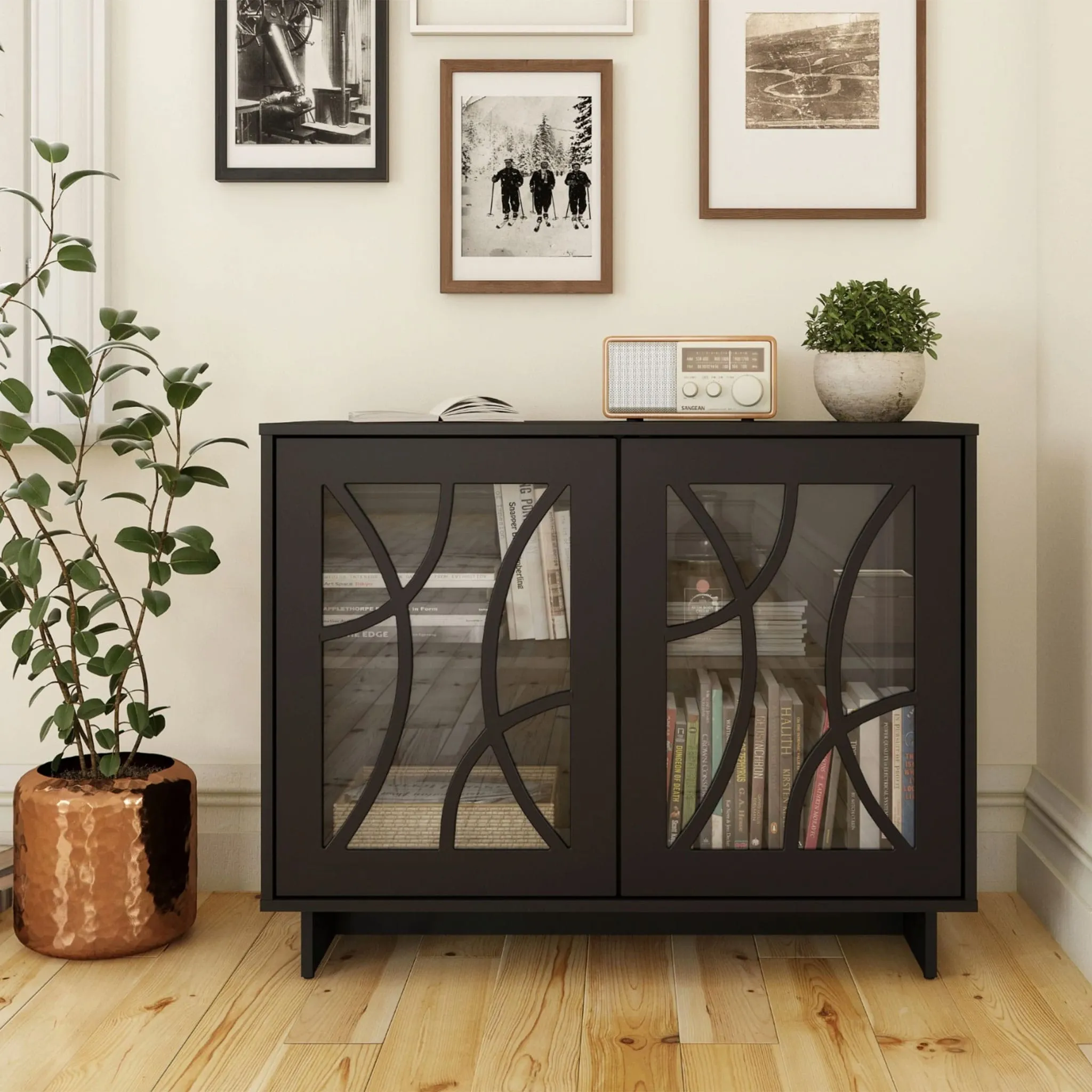Nexera Meuble de Rangement à 2 Portes Paragon - Noir2