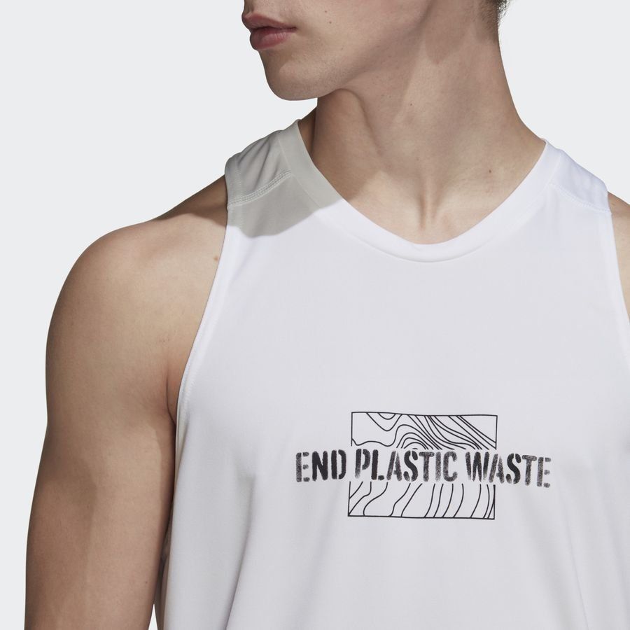 adidas Débardeur Own The Run End Plastic Waste - Blanc