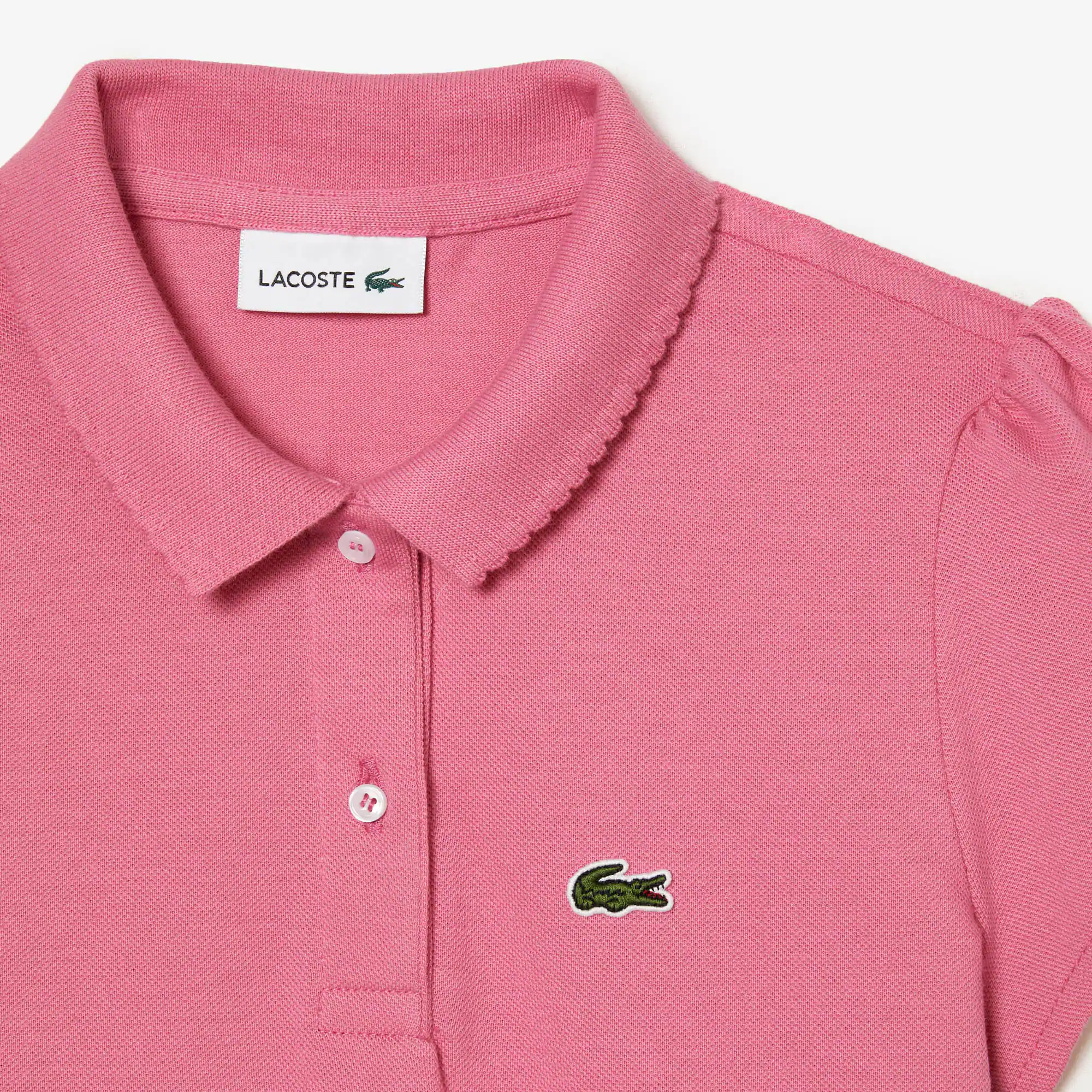LACOSTE Mädchen-Poloshirt aus Mini-Piqué mit verspieltem Kragen Poloshirts - Rosa - Lacoste - Mädchen