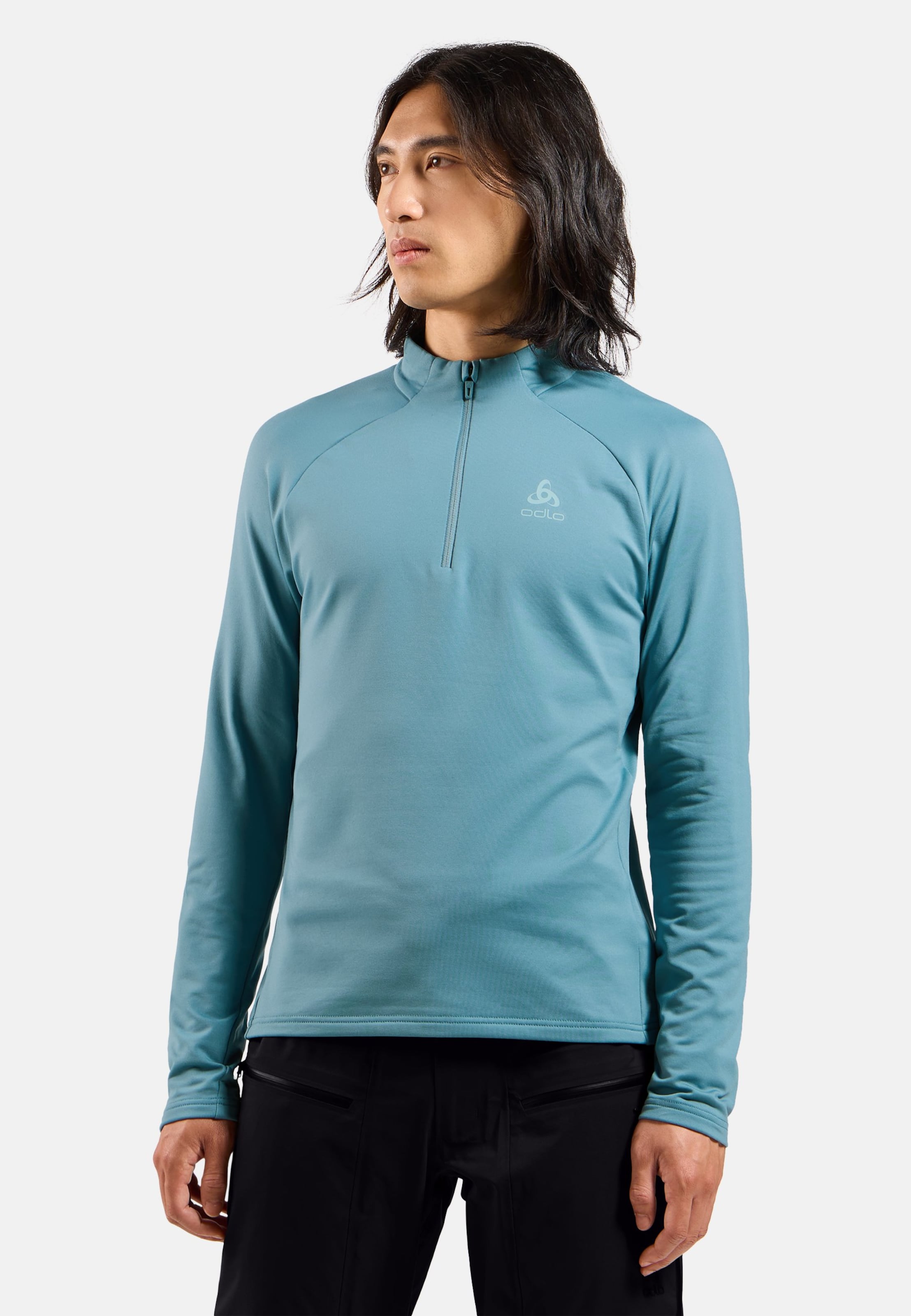 Essentials Light Mid Layer mit Halbreissverschluss in provincial blue