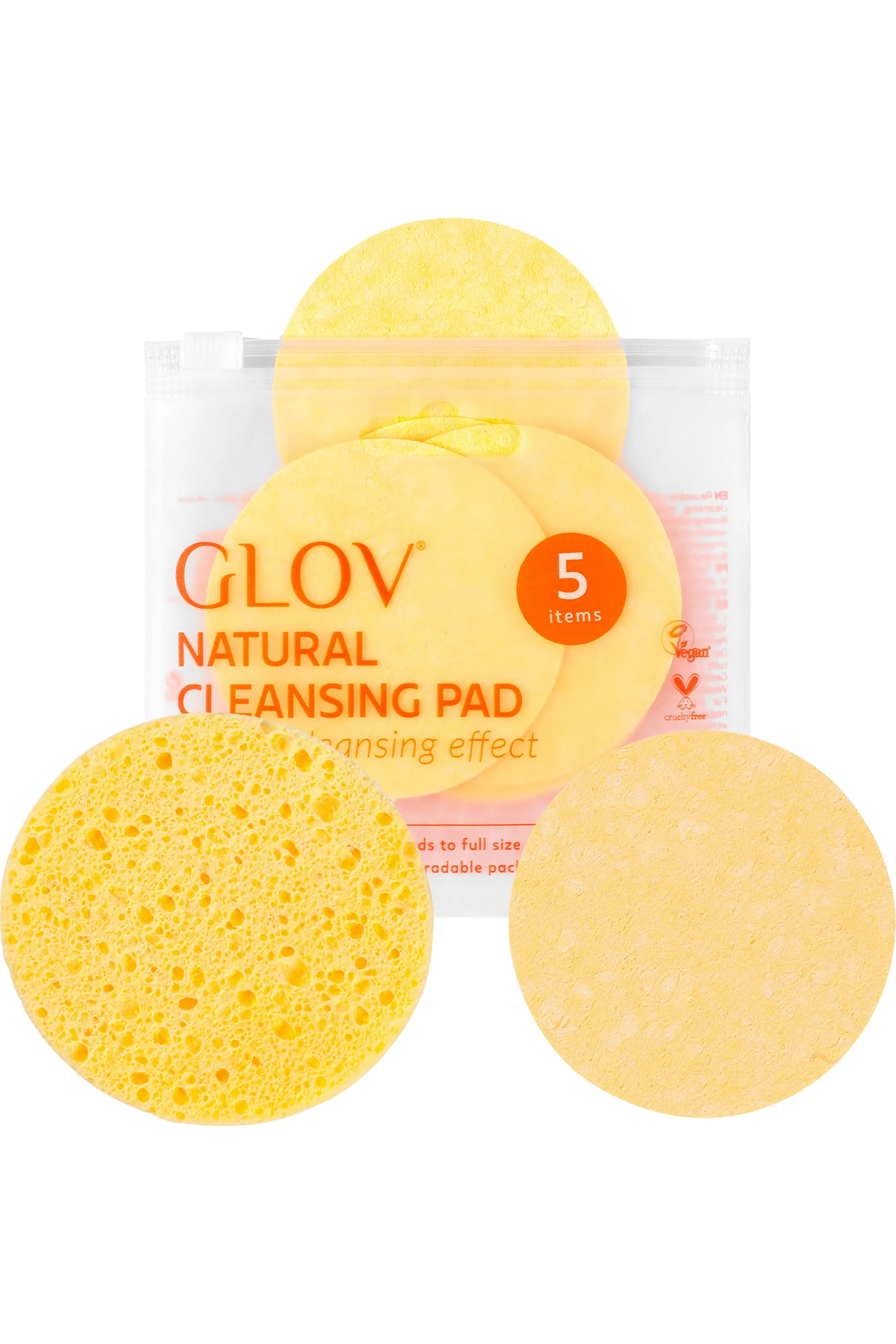 GLOV Disques démaquillants réutilisables Natural Cleansing Pads-22 g