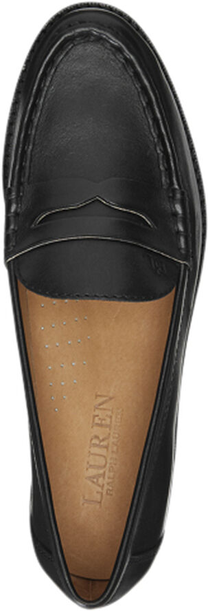 Lauren Ralph Lauren Wynnie Burnished Leather Loafer Sort