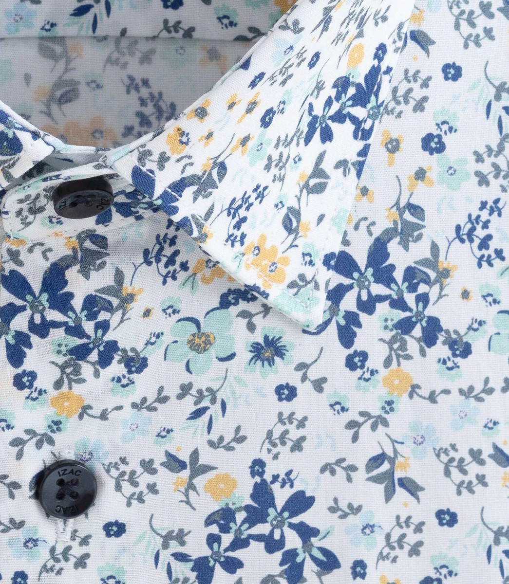 Chemise à imprimé floral marine 