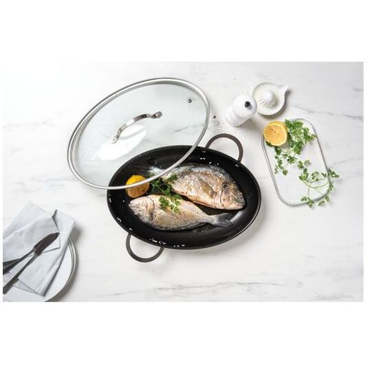 Couvercle ovale pour poêle à poisson