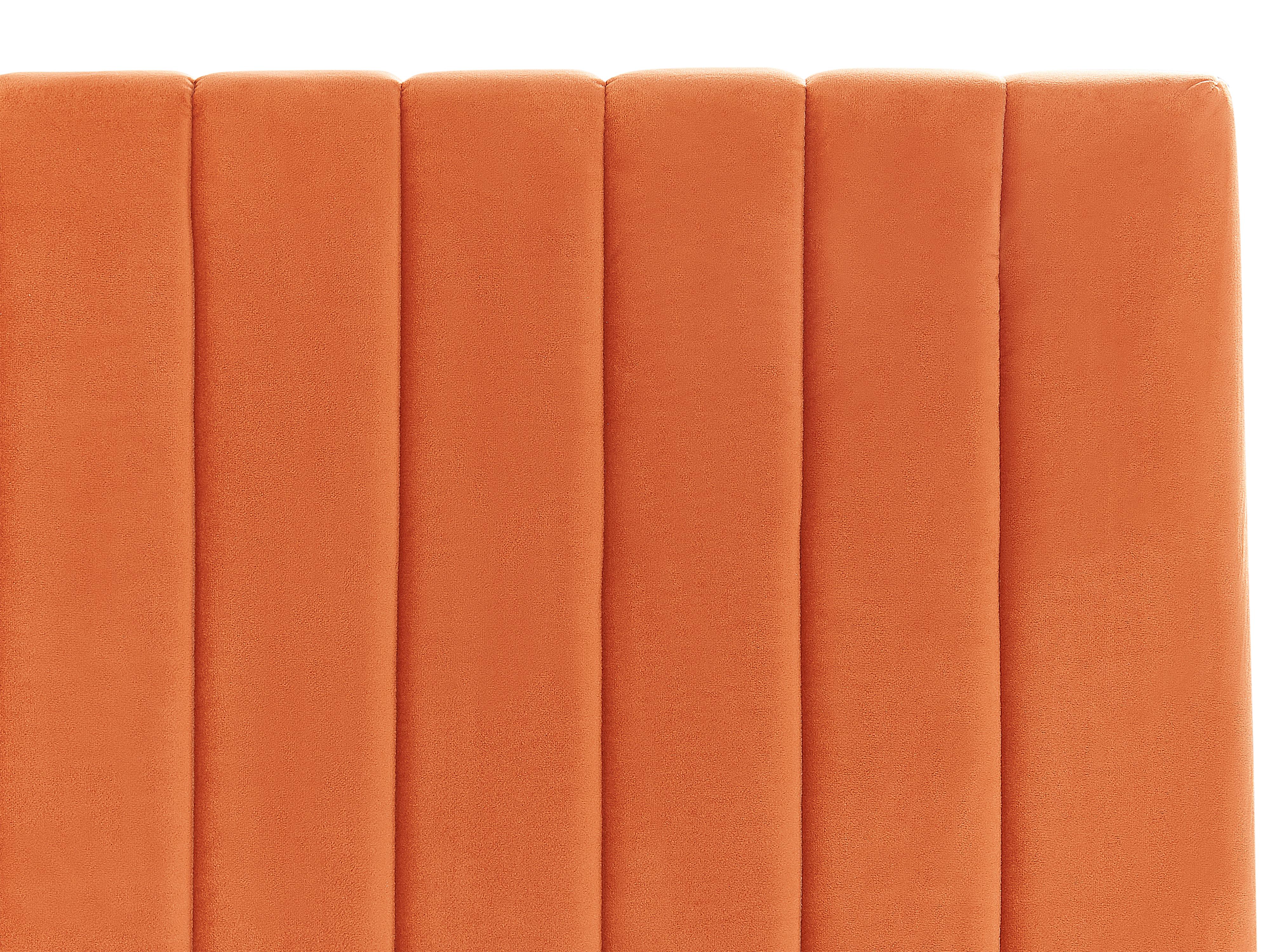 Bed met opbergruimte Fluweel VION 160 x 200 cm Oranje
