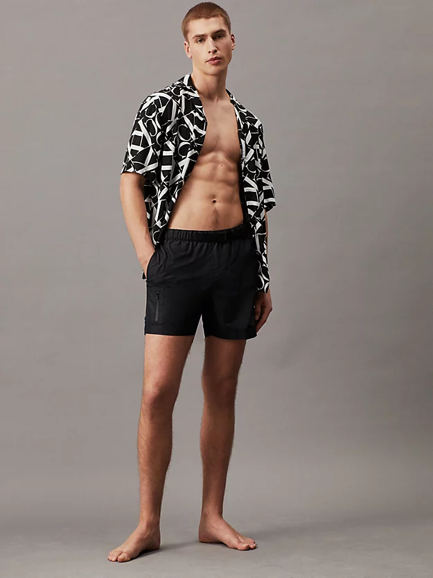 Camisa de praia estampada - Monograma CK