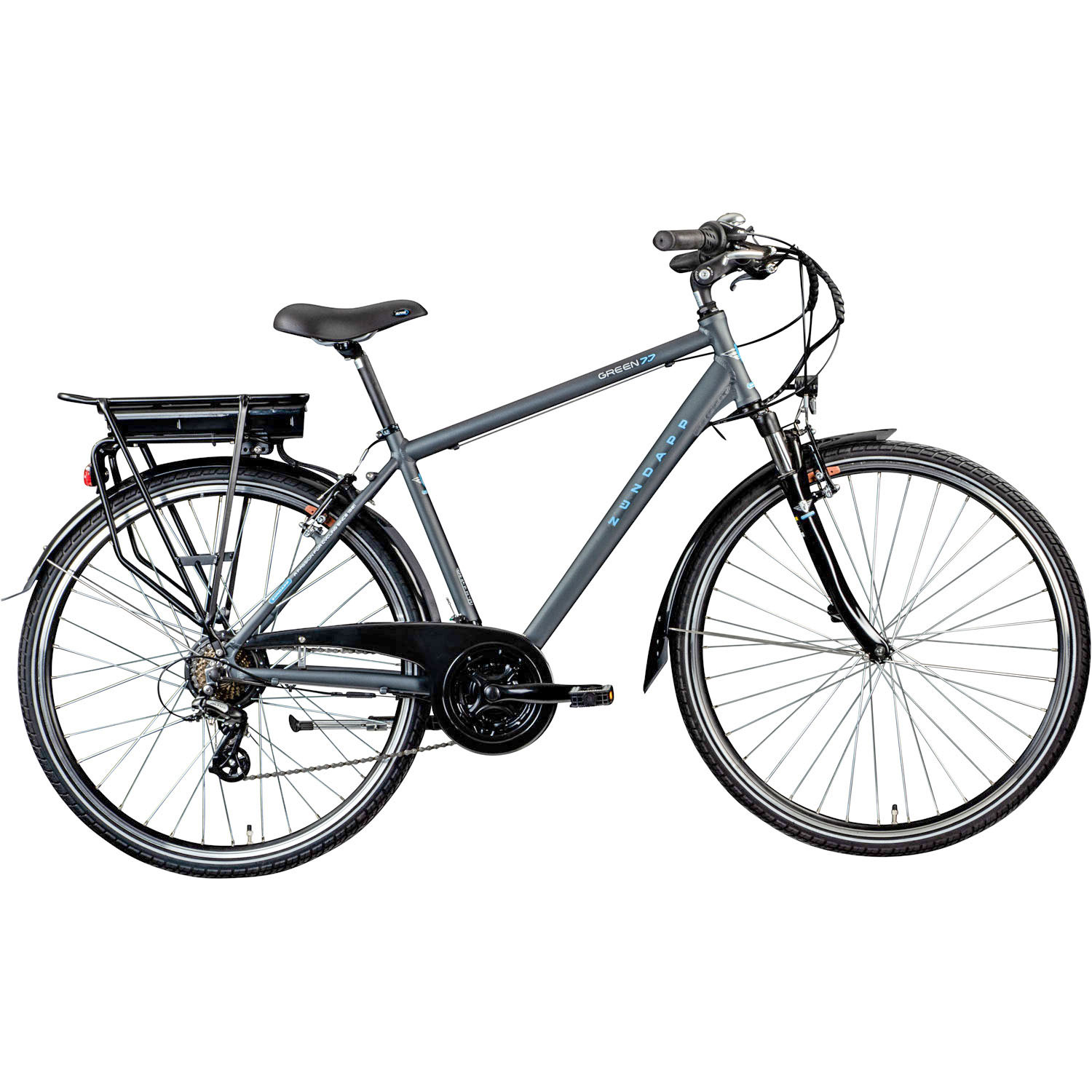 Zündapp Elektro Trekking-Herrenrad GREEN 7.7 - grau - 48 cm Rahmenhöhe