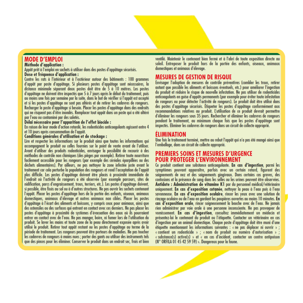 Acto rats appât blé - 7 x 20 grs - solution efficace contre rats noirs et rats