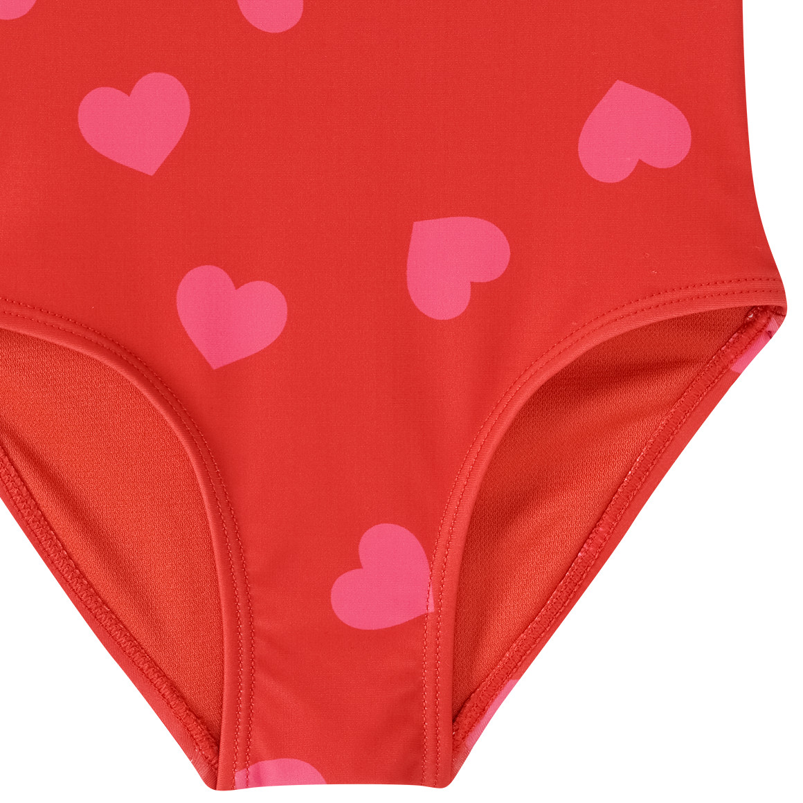 Famy Baby Badeanzug mit Herz-Allover rot