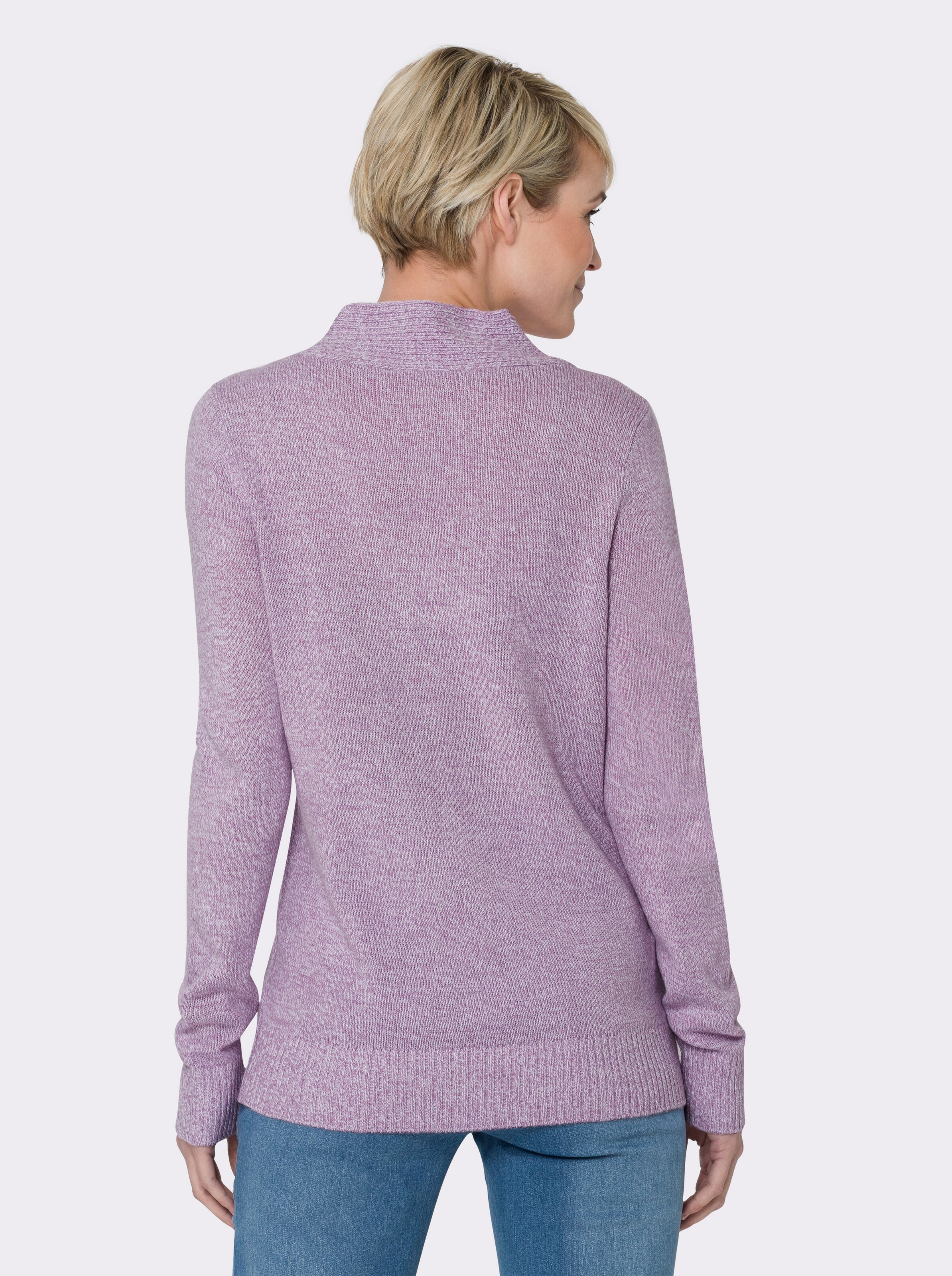 2-in-1-Pullover in Melange-Optik
