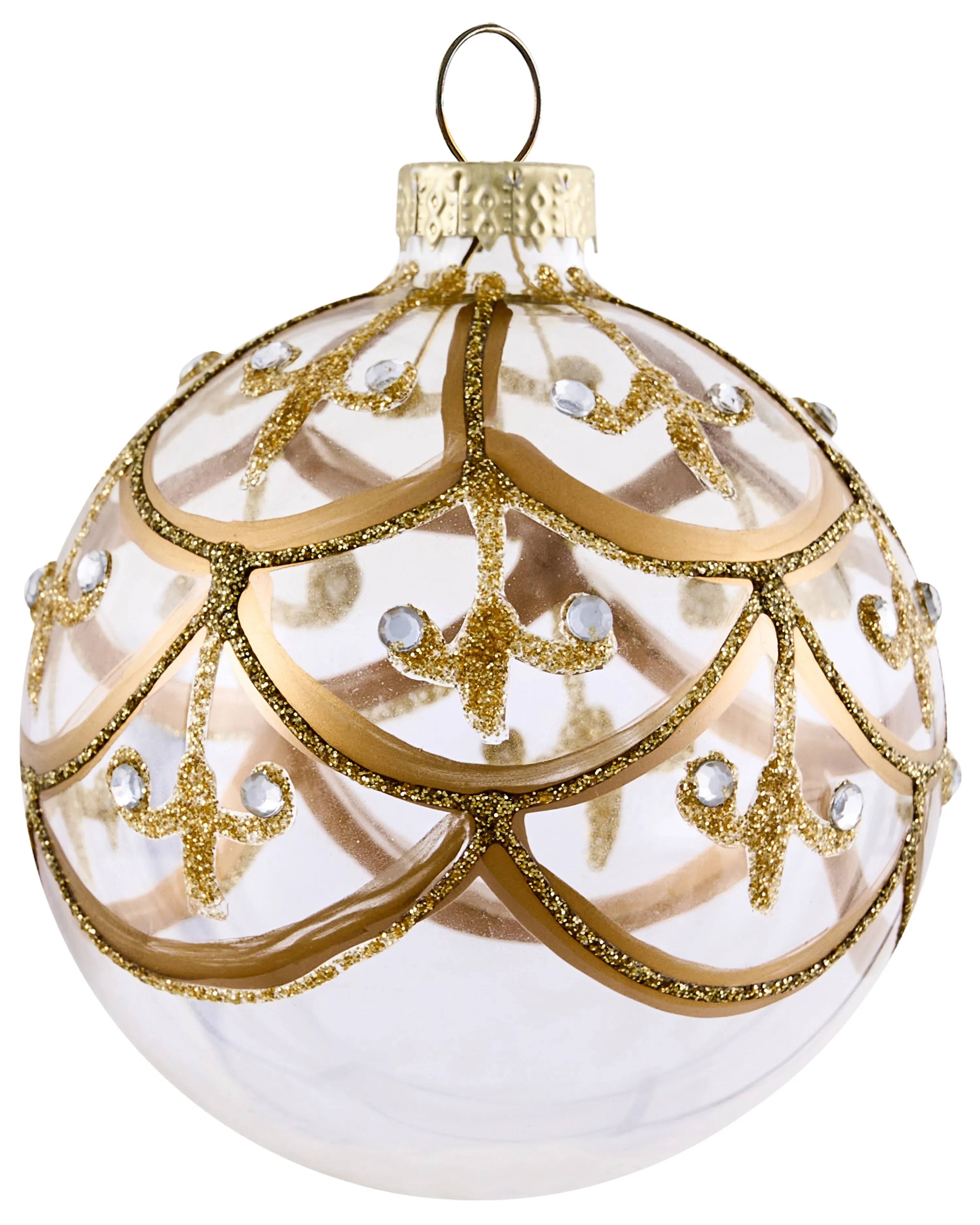 Set van 70 kerstballen FLICKER Glas Goud